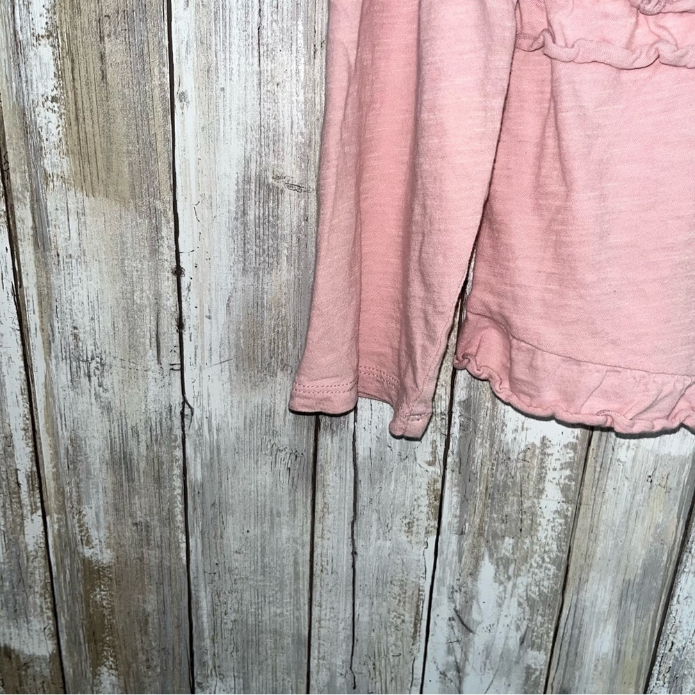 J.Crew Pink Ruffle Long Sleeve Women’s Small Soft Cotton Feminine Casual Blouse - Picture 4 of 6